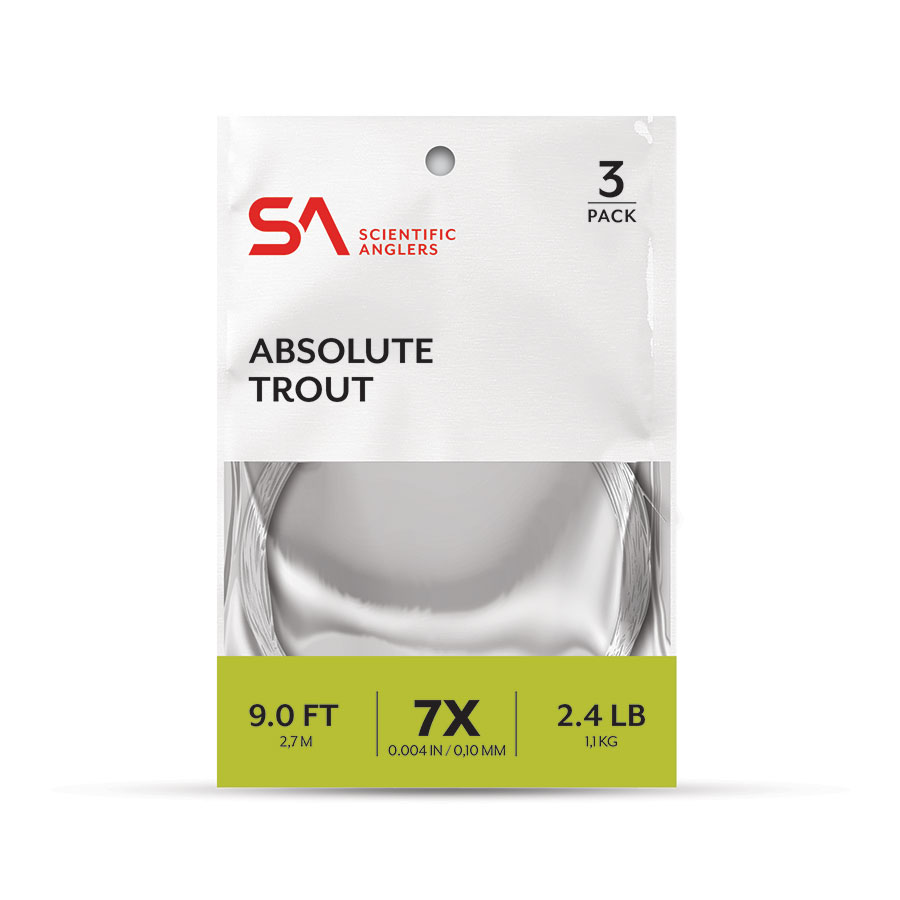 SA Absolute Trout Leader 3PK 9FT - Tight Lines Fly Fishing Co.